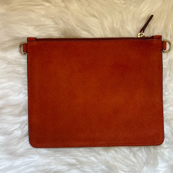 New! THEORY Clutch Crossbody Bag in Burnt Orange - Picture 8 of 11